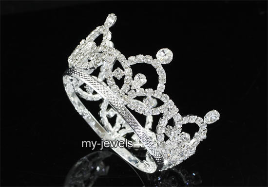 Newborn Baby Mini Tiara Crown Photo Prop Crystal Full Circle Round XT1825