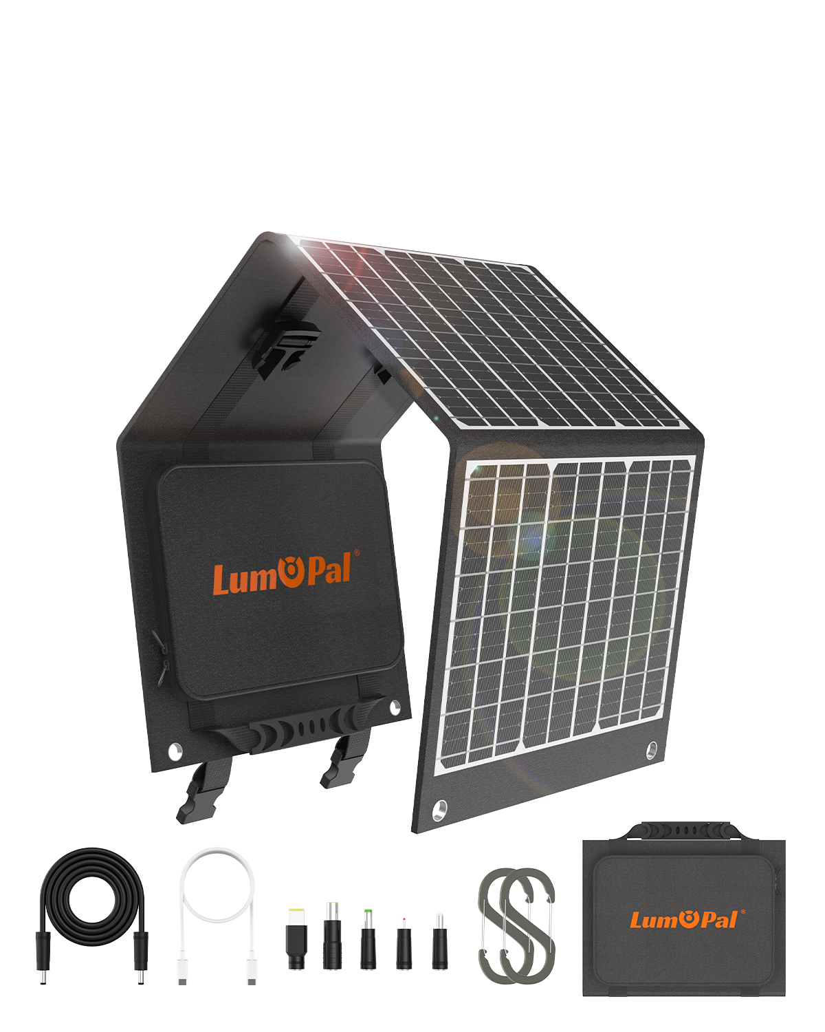 LUM Solar 40 Portable Solar Panel-Black-0