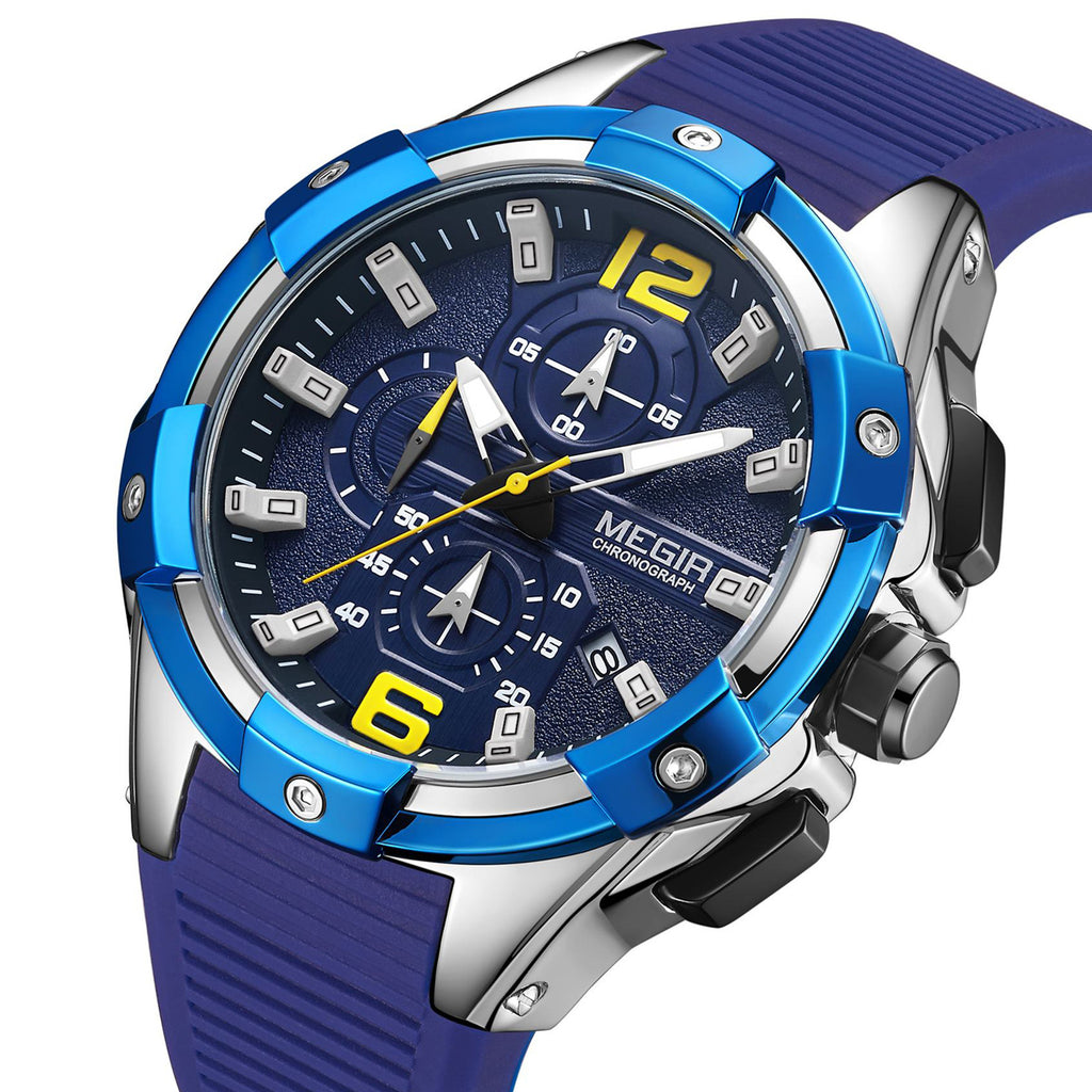 MEGIR Men's Chronograph Original Top Luxury Sports Military Watches for Men Date Luminous Wristwatches Clock Relogio Masculino