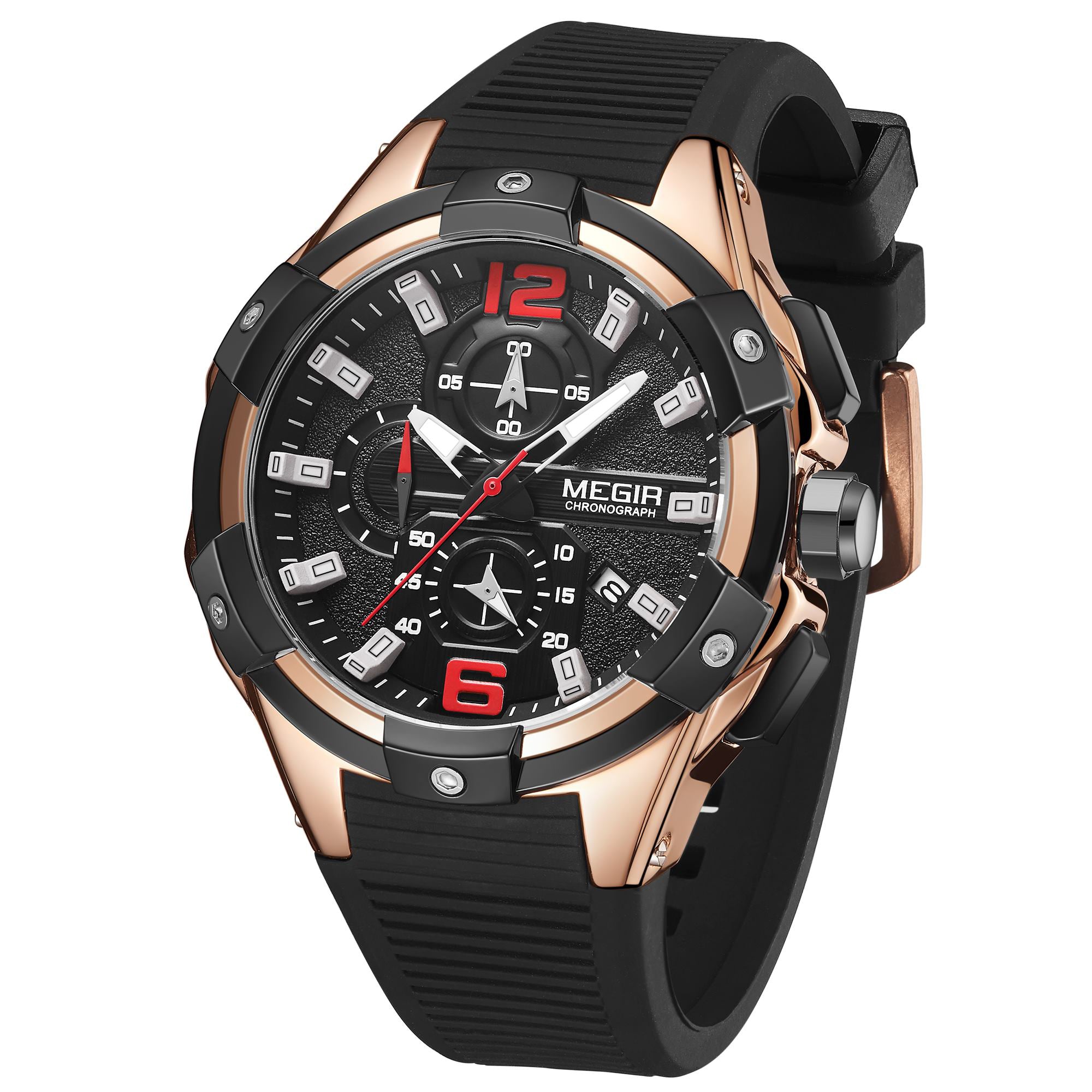 MEGIR Men's Chronograph Original Top Luxury Sports Military Watches for Men Date Luminous Wristwatches Clock Relogio Masculino