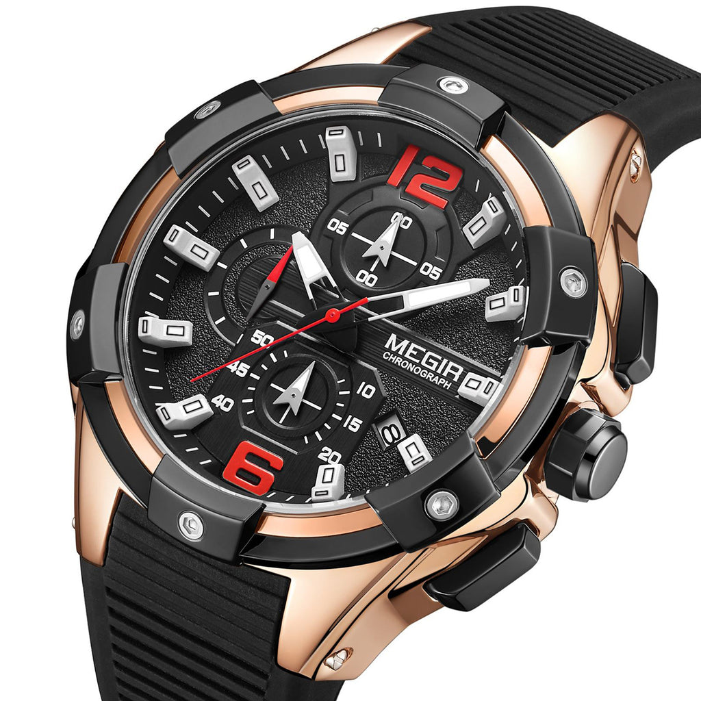 MEGIR Men's Chronograph Original Top Luxury Sports Military Watches for Men Date Luminous Wristwatches Clock Relogio Masculino