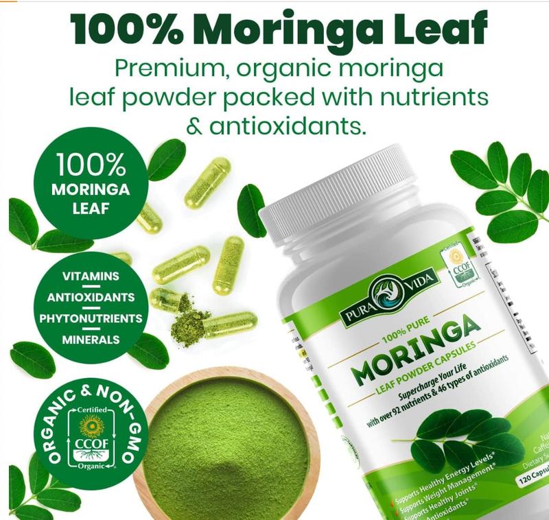 Organic Moringa Powder Capsules