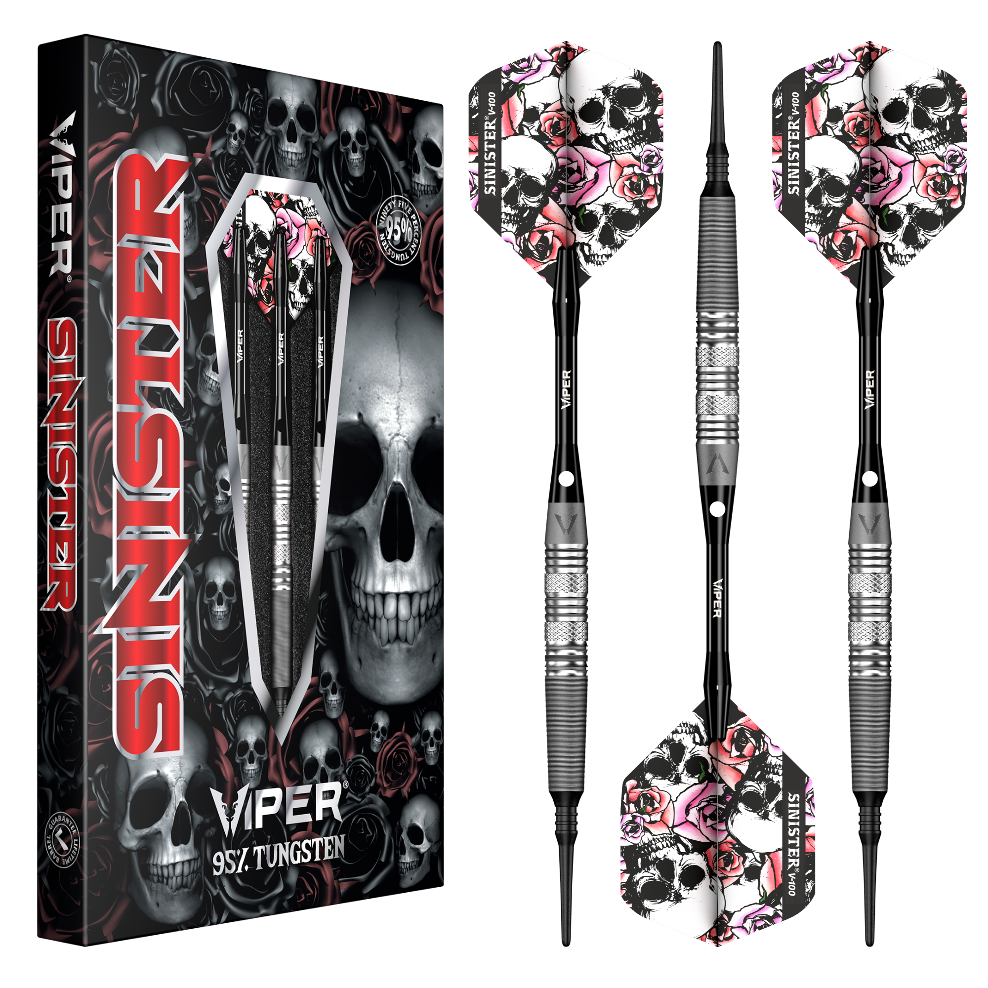 Viper Sinister Tungsten Soft Tip Dart Set - Double Knurl